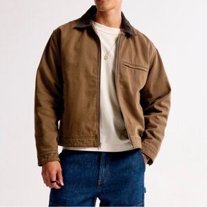 Abercrombie & Fitch cropped zip workwear jacket TALL